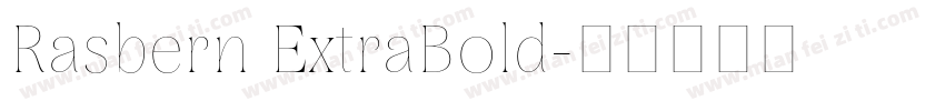 Rasbern ExtraBold字体转换